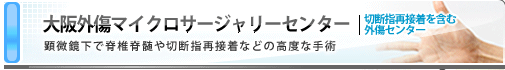 大阪外傷マイクロサージャリーセンター（顕微鏡下で脊椎脊髄や切断指再接着などの高度な手術）