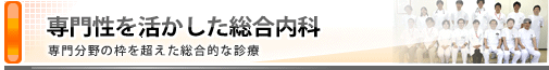 専門性を活かした総合内科（専門分野の枠を超えた総合的な診療）